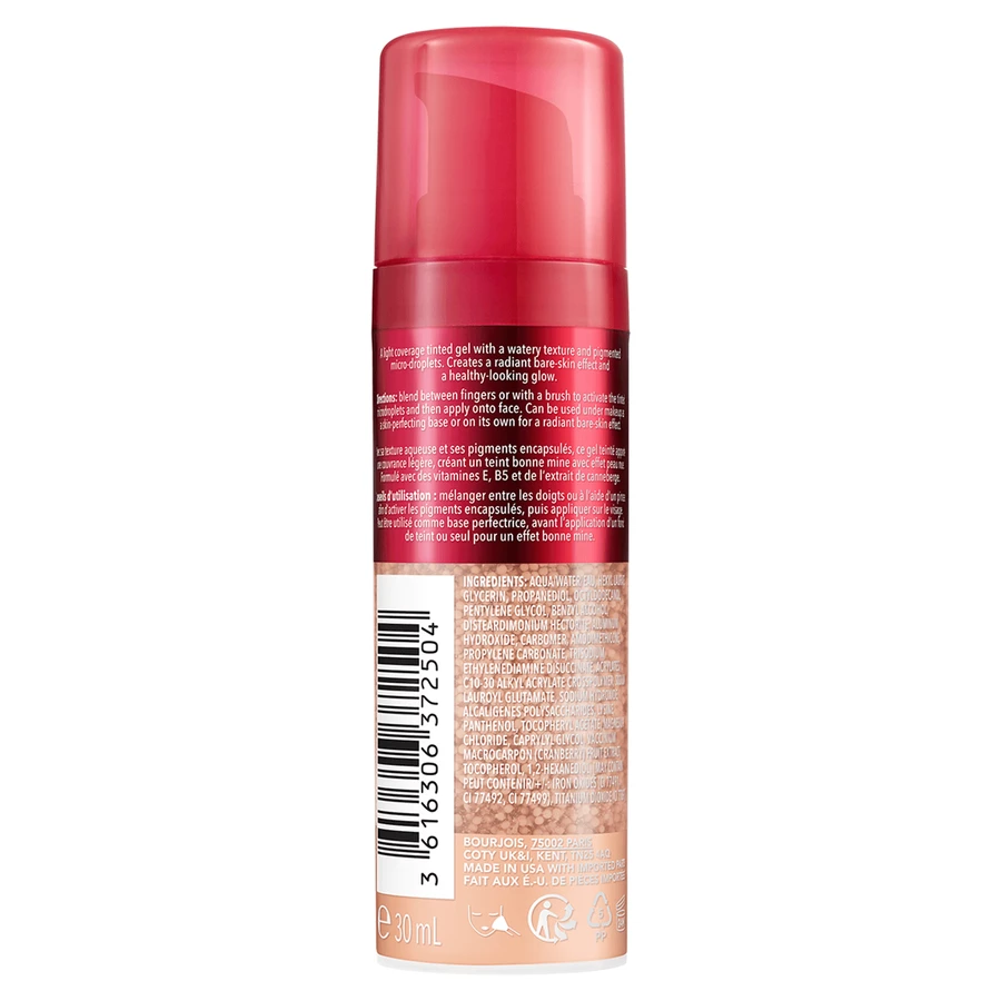 Bourjois Healthy Mix Glow Tint Essence, esencia hidratante para unificar el tono de la piel, 02 light clair, 30 ml