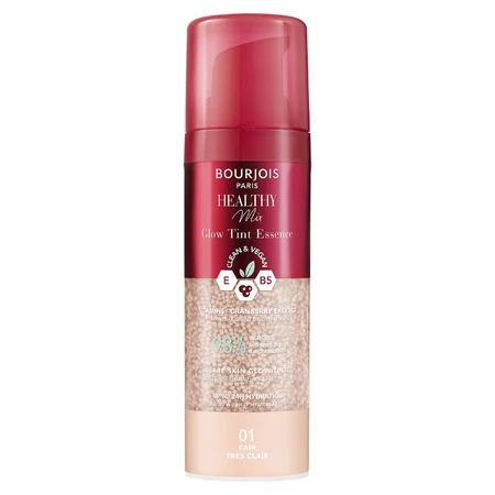 Bourjois Healthy Mix Glow Tint Essence, esencia hidratante para unificar el tono de la piel, 01 claro, 30 ml