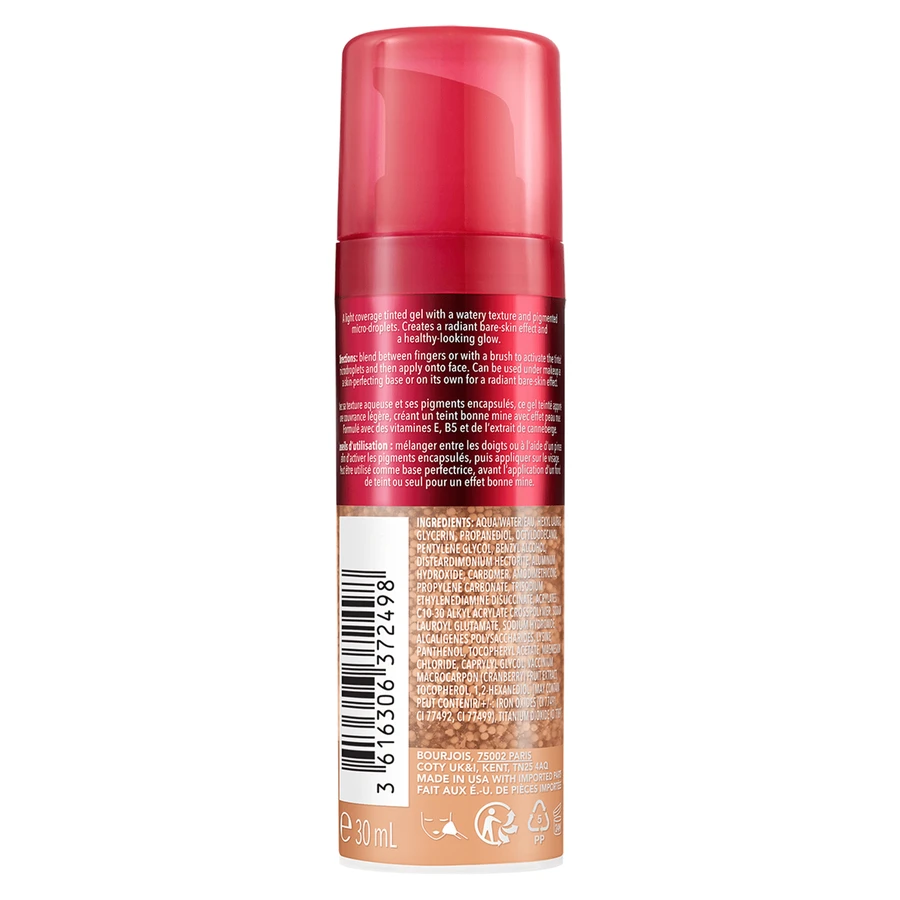 Bourjois Healthy Mix Glow Tint Essence, hydraterende essence om de huidtint te egaliseren, 03 licht medium, 30 ml