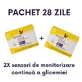 2X Sensor de glucosa en sangre Freestyle Libre 2 CGM - Paquete de 28 días