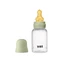 Komplettset Anti-Kolik-Trinkflasche 150 ml mit Slow Flow Latexsauger, Salbei, Lätzchen