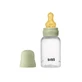 Set Completo Biberón Anticólicos 150 ml con Tetina de Látex de Flujo Lento, Salvia, Babero