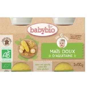 Purée de maïs doux bio, +6 mois, 2x 130g, BabyBio