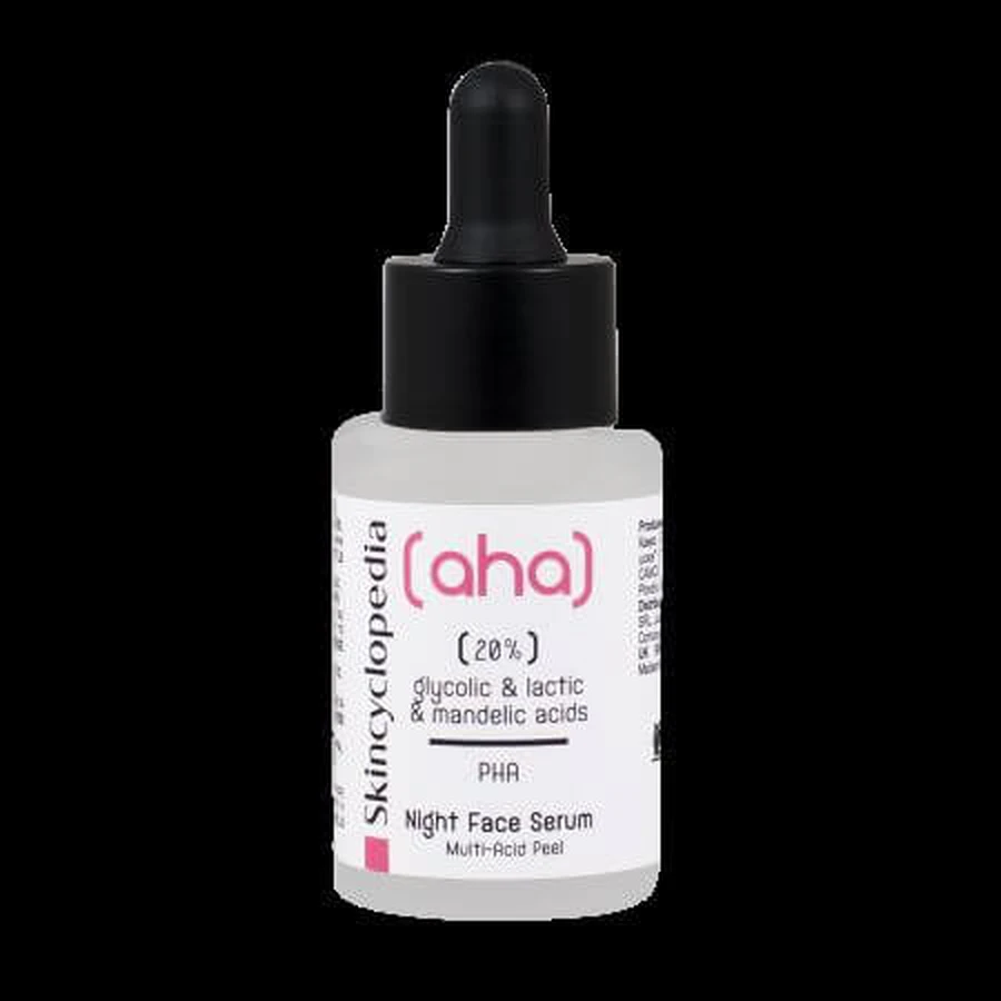 Face Serum with 20% AHA + PHA, 30 ml, Skincyclopedia