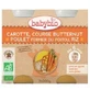 Puré ecológico de pollo, zanahoria, arroz y calabaza, +6meses, 2X200g, BabyBio