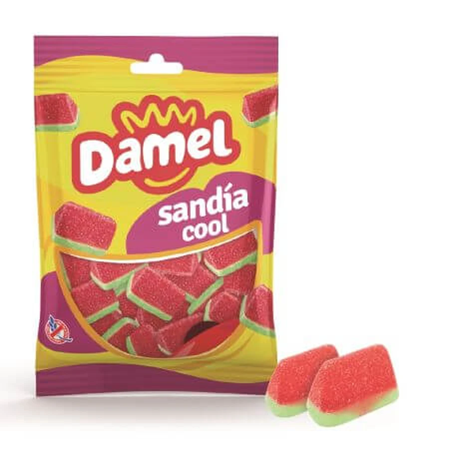 Caramelos de goma, Rodajas de sandía, 80 g, Damel