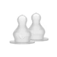 Set de 2 tetinas de silicona para biberón, flujo lento, Baberos