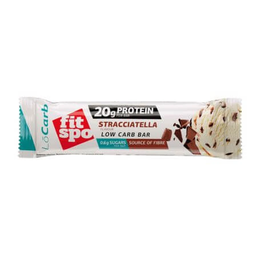LoCarb Proteic LoCarb Protein Bar, Stracciatella, 60 g, FitSpo