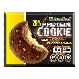 Zachte cake met 29% eiwit en collageen, Banaan, 70 g, Nature Tech
