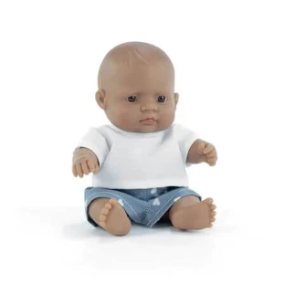 Muñeco bebé niño con camiseta blanca My Friends & Me, 21 cm, 10 meses+, Miniland