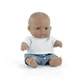 Baby Junge Puppe mit weißem T-Shirt My Friends &amp; Me, 21 cm, 10 Monate+, Miniland