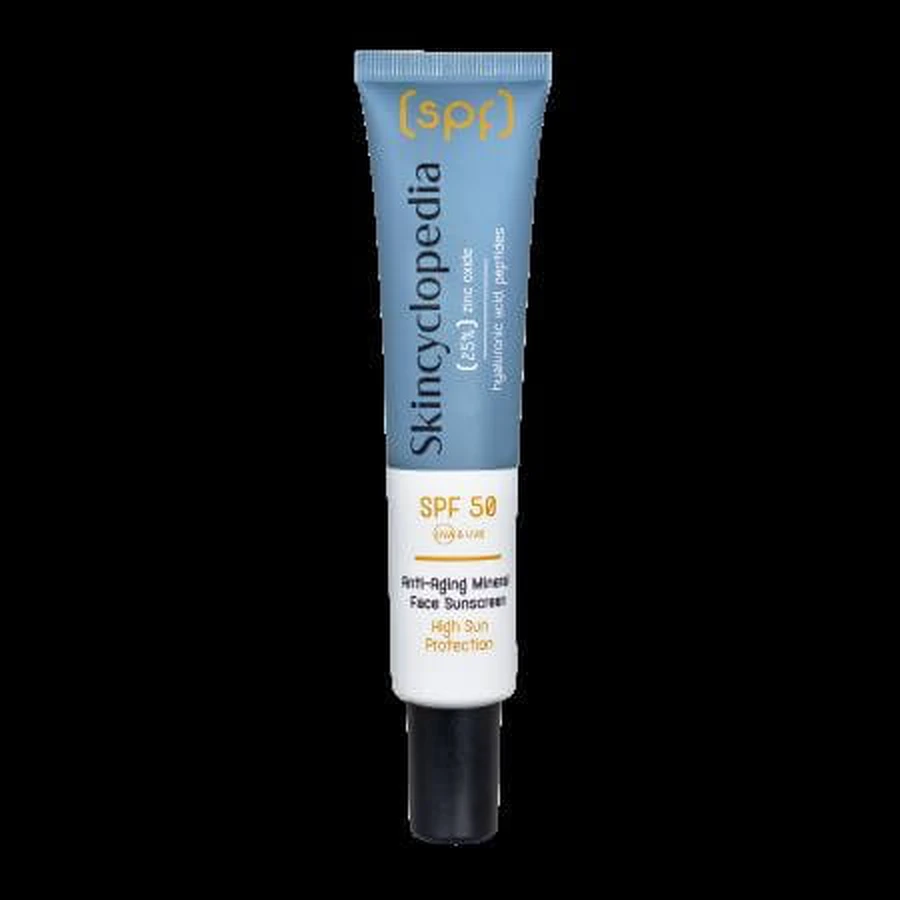 Crème solaire minérale pour le visage SPF 50, 50 ml, Skincyclopedia