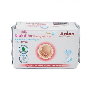 Postpartum hygiënische absorberende pads met anionen, 10 stuks, Biointimo