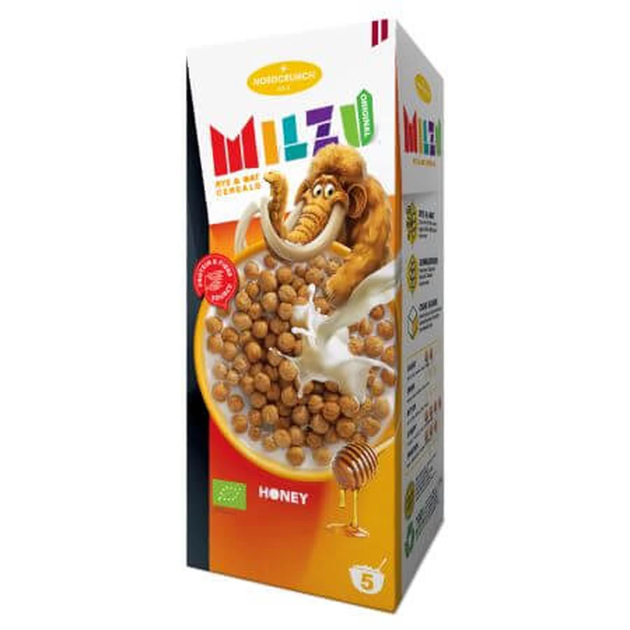 Cereales de centeno y avena con miel, BIO, 150g, Milzu Originals