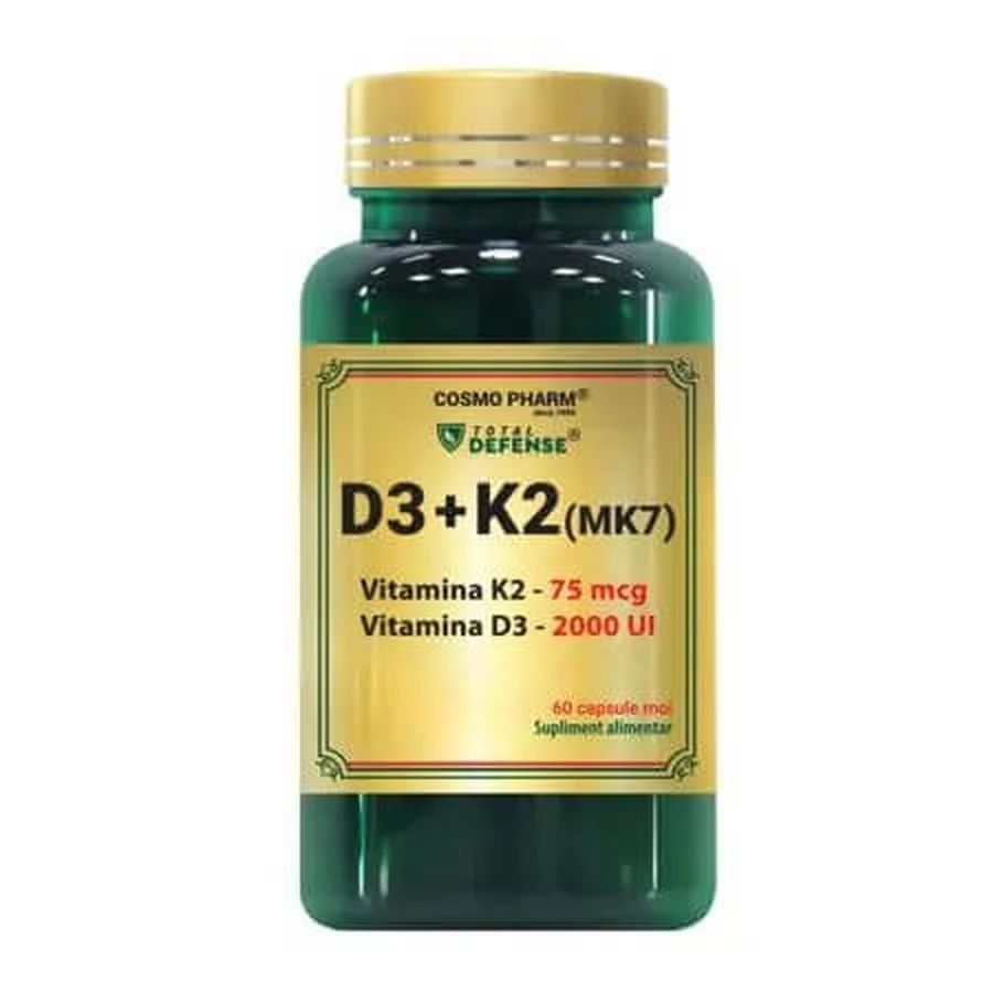D3+K2, 60 gélules, Cosmo Pharm