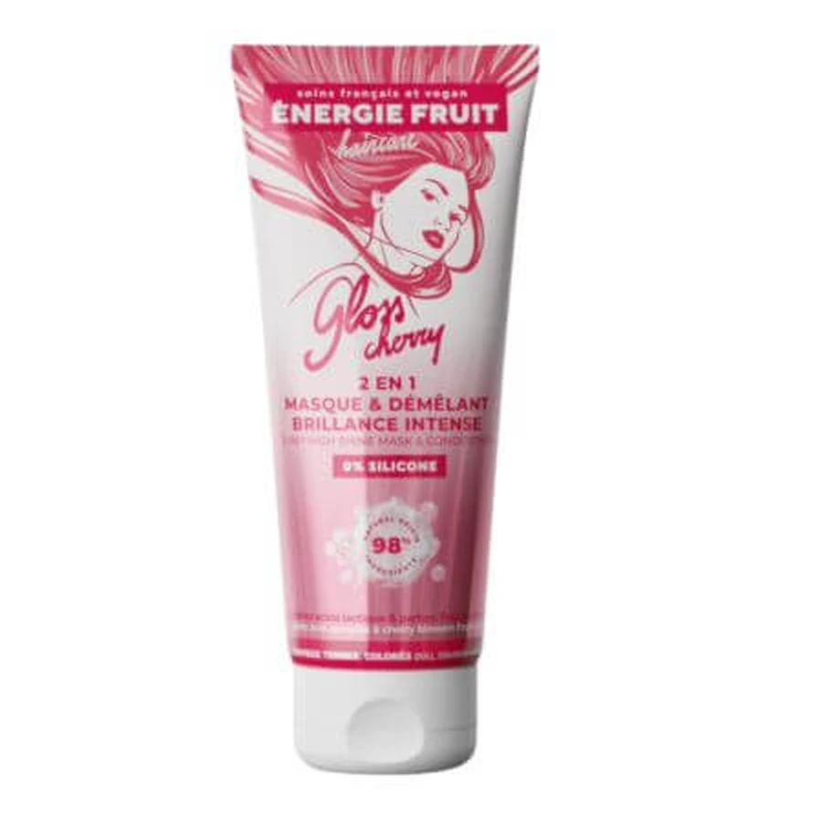 2in1 mask for intense radiance and shine, Gloss Cherry, 200 ml, Energie Fruit