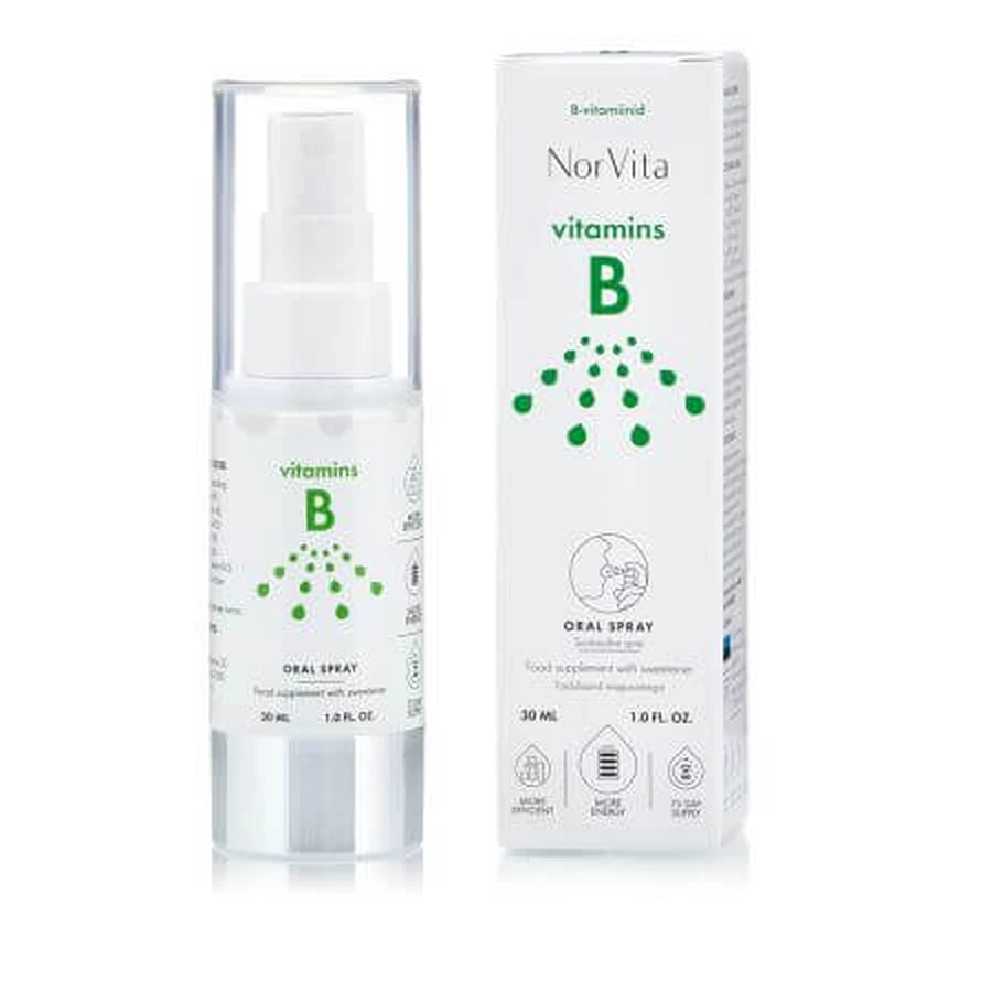 Oral spray with B-Complex Vitamins, 30 ml, Norvita