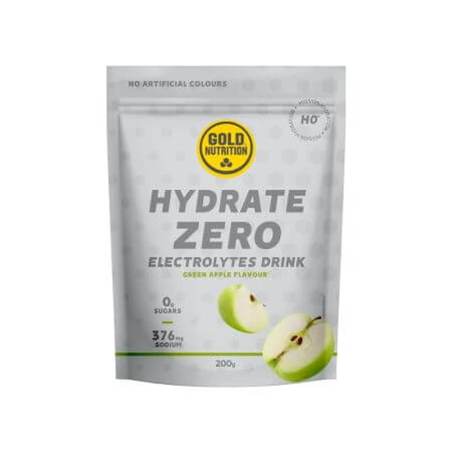 Boisson isotonique Hydrate Zero H0, Pommes vertes, 200 g, Gold Nutrition