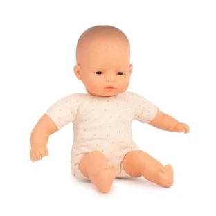 Pop met lichaam Baby Aziatische baby, 32 cm, Miniland