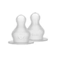 Juego de 2 tetinas de silicona para biberón, flujo medio, Baberos
