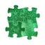 Fluorescent puzzle sensory orthopedic mat, Glows in the dark, 3 years+, Muffik
