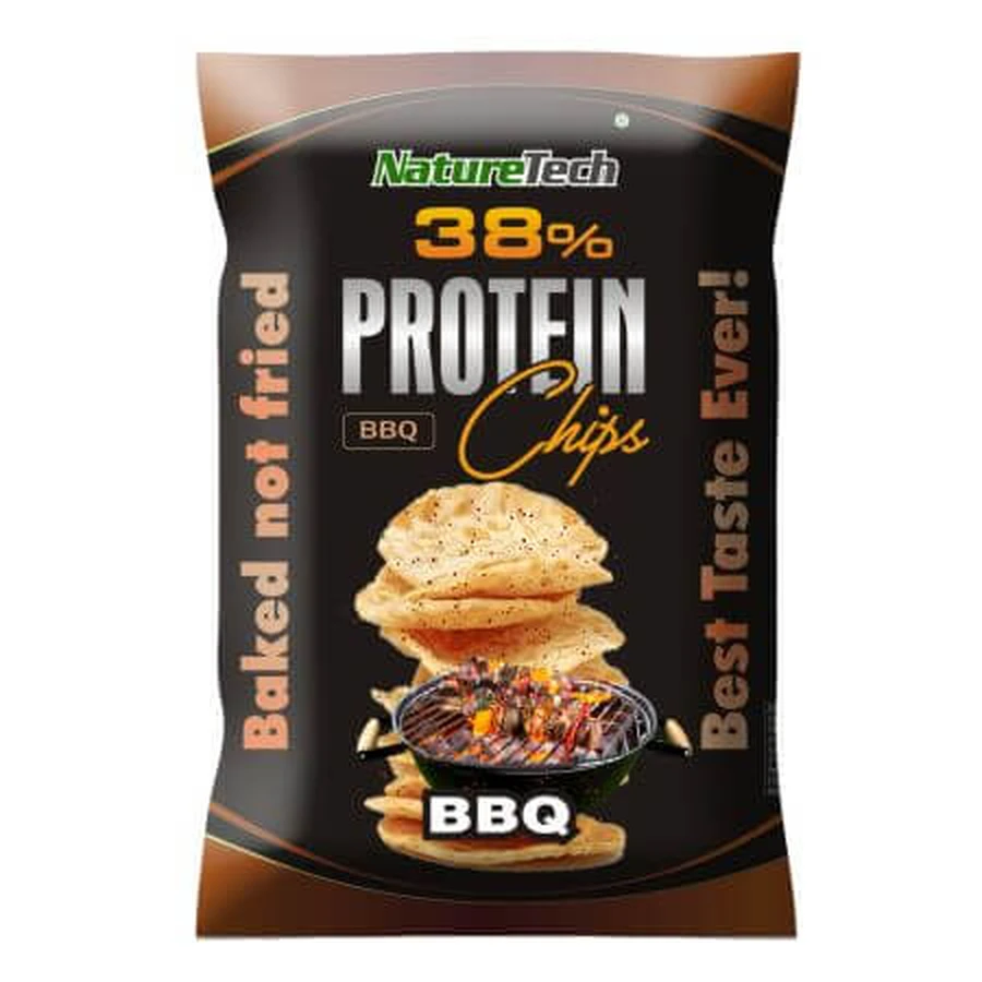 38% proteïnechips met BBQ-smaak, 50 g, Nature Tech