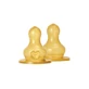 Set van 2 latex flesspenen, traag stromend, 0 maanden+, Slabbetjes