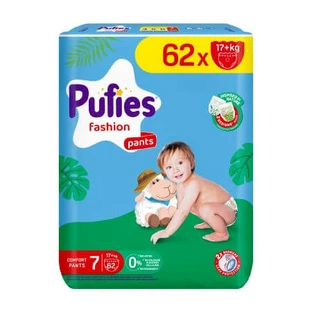 Pañal Fashion, Nr. 7, 17+ Kg, 62 piezas, Pufies