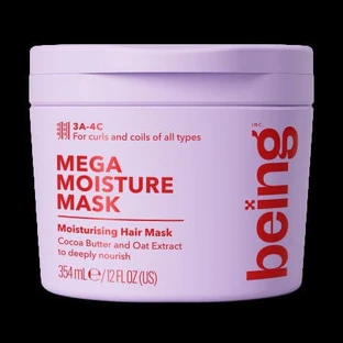 Feuchtigkeitsmaske für Locken und sehr krauses Haar, Mega Moisture, 354 ml, Being