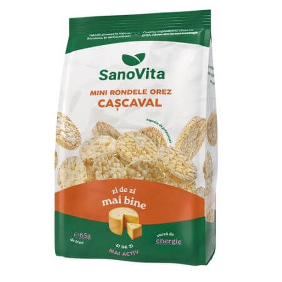 Mini rijstrondjes met Sharing kaas, 65 g, Sanovita