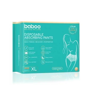 Juego de bragas absorbentes desechables, Talla XL, 5 piezas, Baboo