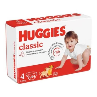 Pañales cambiadores Classic Jumbo, No. 4, 7-18 kg, 44 pzs, Huggies