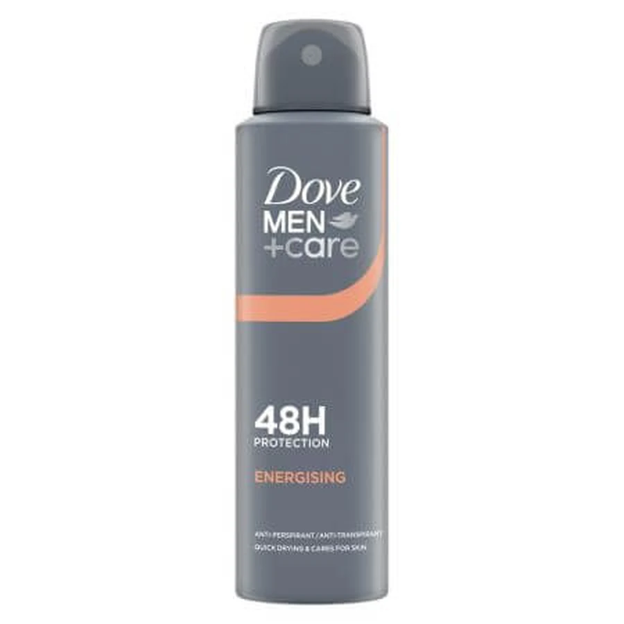 Men Care Deodorant Spray, Energising, 150 ml, Dove