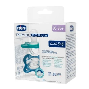 Anatomischer Schnuller PhysioForma Dual Soft, Blau, 16-36 Monate, 2 Stück, Chicco