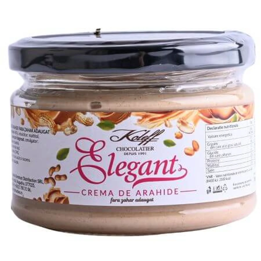 Pindacrème zonder toegevoegde suiker, 200 g, Elegant