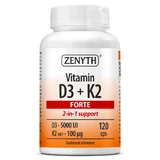 Vitamina D3+K2 Forte, 120 capsules, Zenyth