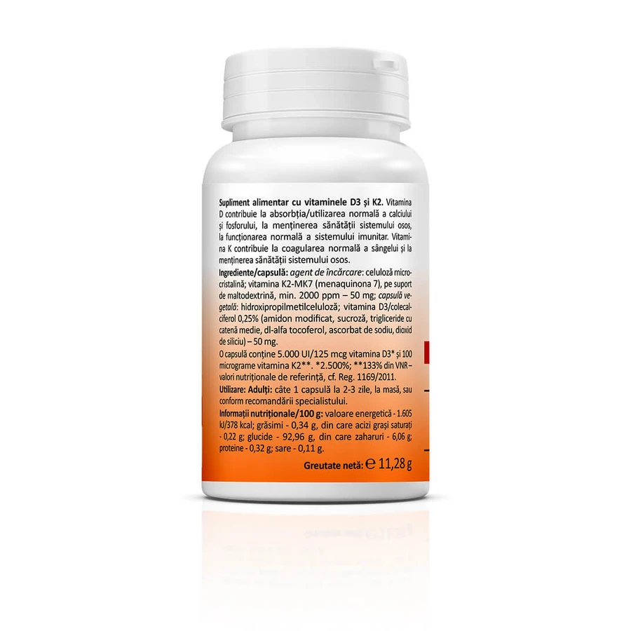 Vitamina D3+K2 Forte, 120 Kapseln, Zenyth
