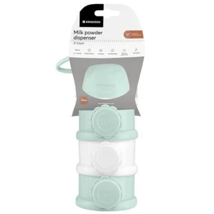 Milk powder dispenser with 3 compartments, Mint, Kikka Boo