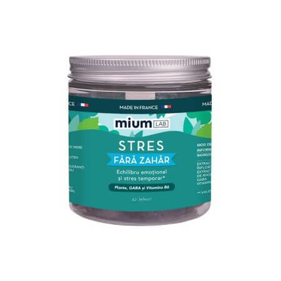 Herbal jellies, GABA and Vitamin B6, Stress, 42 pieces, Mium Lab