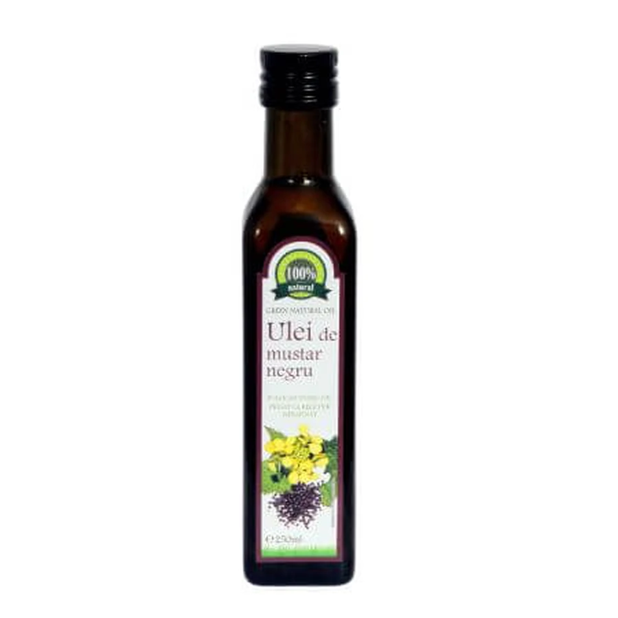 Huile de moutarde noire, 250 ml, Green Natural Oil