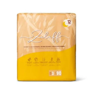 Bamboo diapers, Size 3, 6-11 kg, Mega Pack, 90 pieces, Zuluff