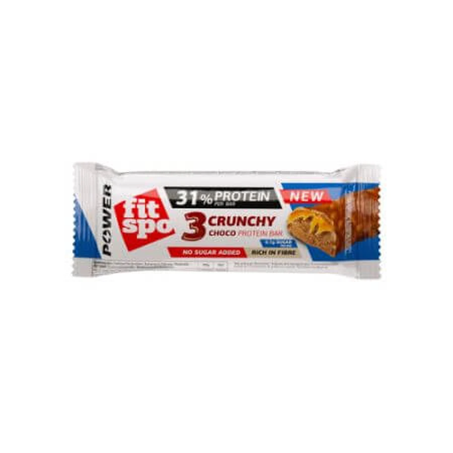 Proteic Power Bar, 3 Crunchy Chocolate, 50 g, FitSpo