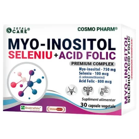 Myo-inositol + Selenium + Folic Acid Premium Complex, 30 vegetarian…