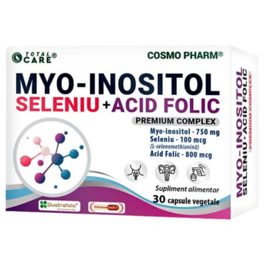 Myo-inositol + Selenium + Folic Acid Premium Complex, 30 vegetarian capsules, Cosmo Pharm