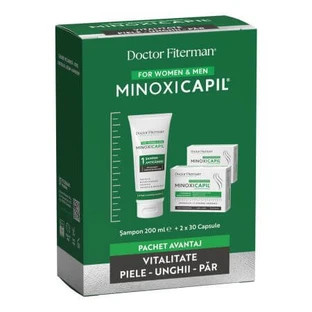 Minoxicapil Vitality Skin, Nails and Hair Package, 2x30 capsules + 200 ml, Doctor Fiterman