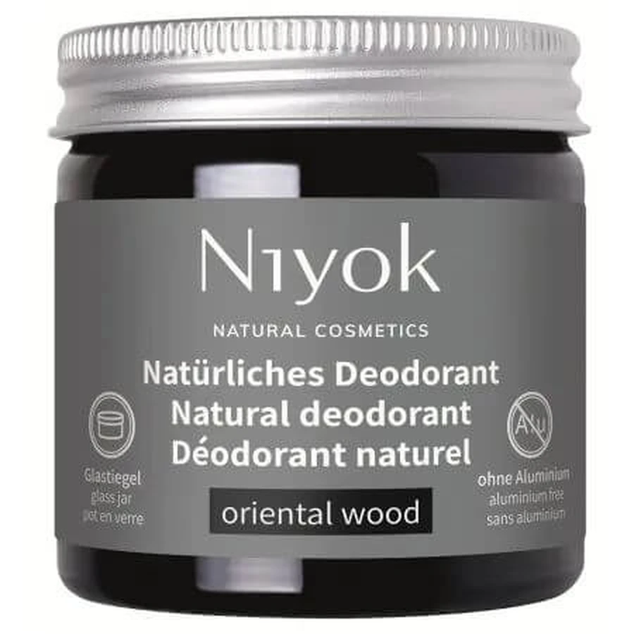 Desodorante natural en crema con fragancia de madera oriental, 40 ml, Niyok