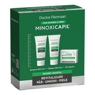 Minoxicapil Revitaliserend pakket voor haar, huid en nagels, 2x200 ml + 30 capsules, Dokter Fiterman