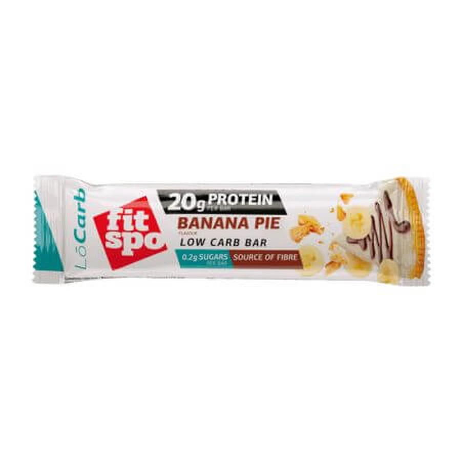 LoCarb Eiwitreep, Bananentaart, 60 g, FitSpo