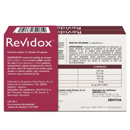 Revidox pakket, 2x30 capsules, Zentiva