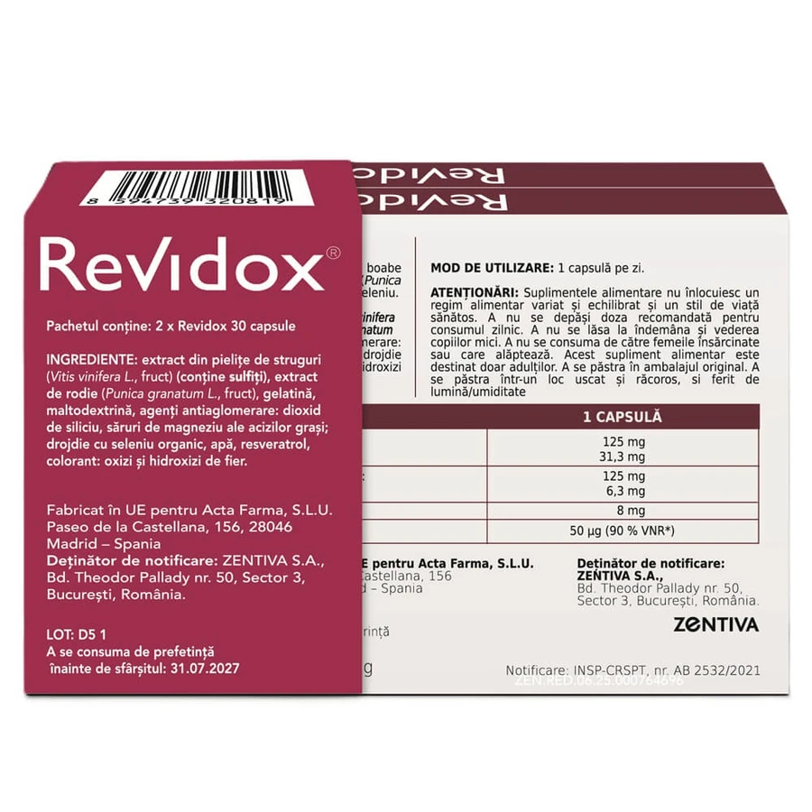 Revidox pakket, 2x30 capsules, Zentiva